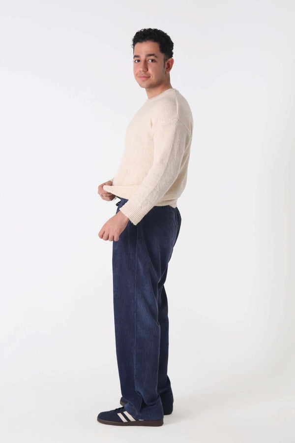 Bej Oversize Düz Kazak - snugbrandwear