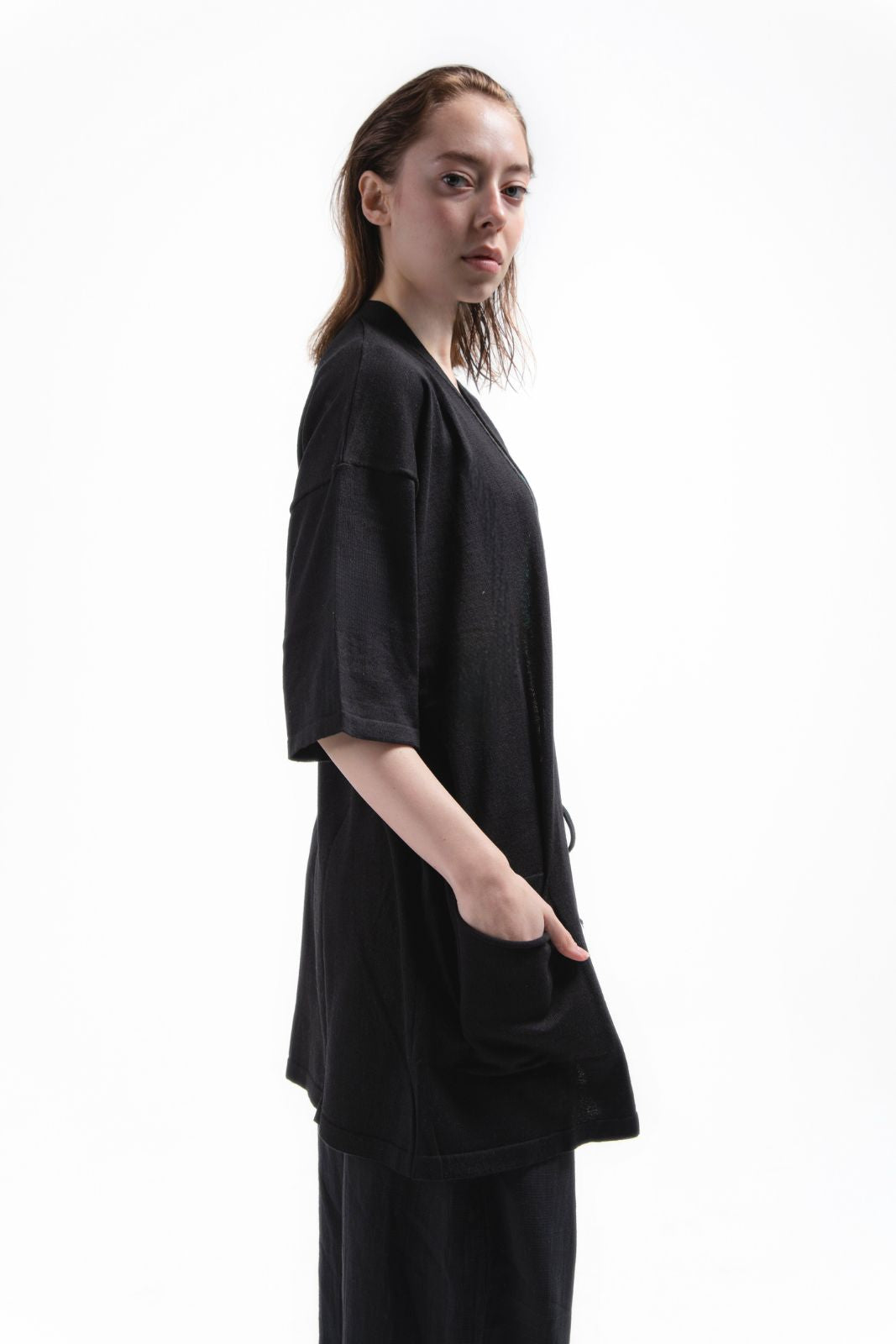 Snug yazılı kimono siyah 
